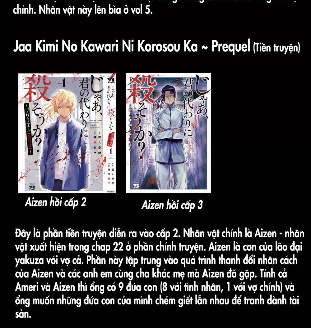 Jaa Kimi No Kawari Ni Korosou Ka ~ Prequel (Tiền Truyện) Chương 11 Trang 3