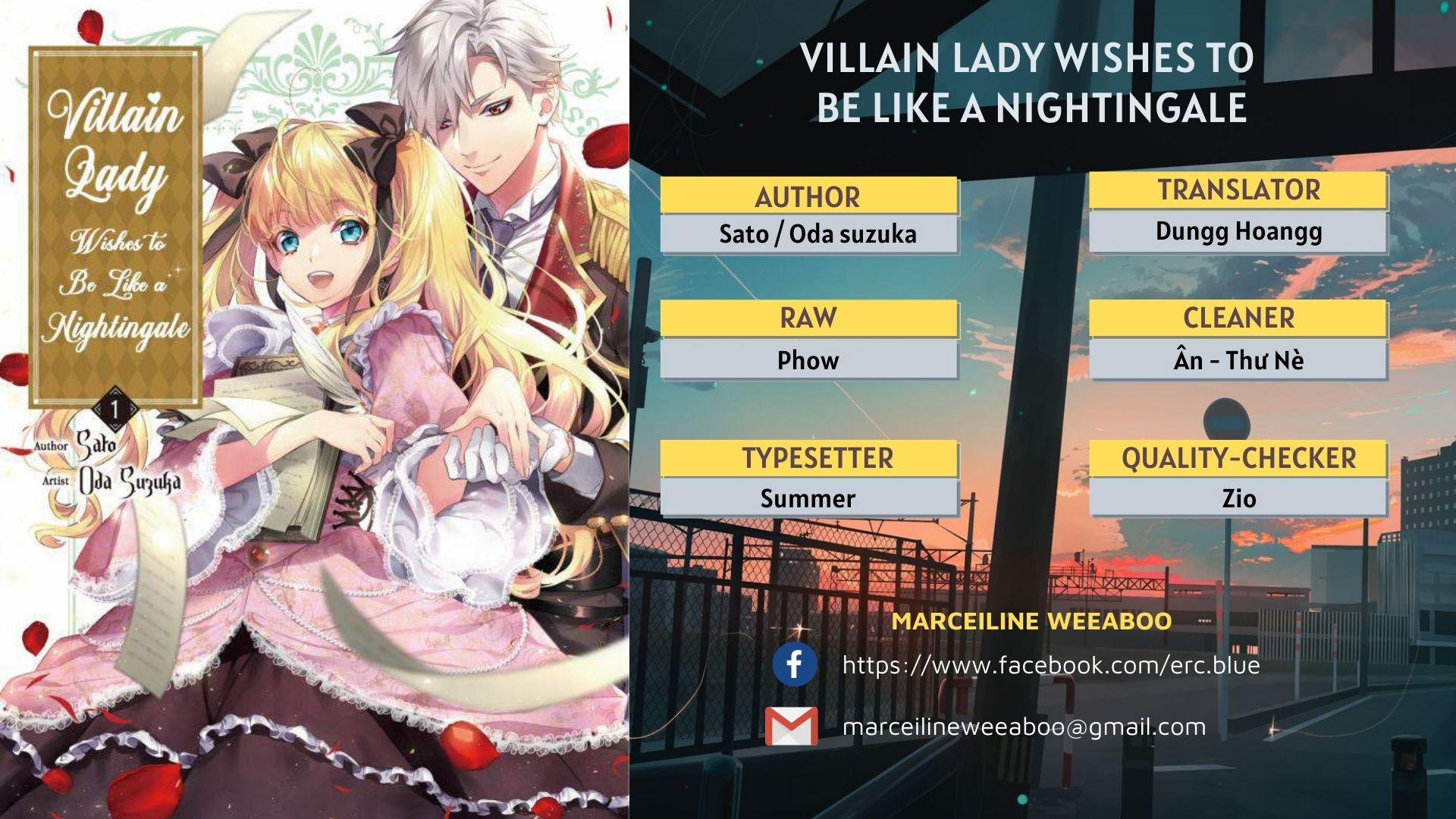 Villain Lady Wished To Be Like A Nightingale Chương 1 Trang 1